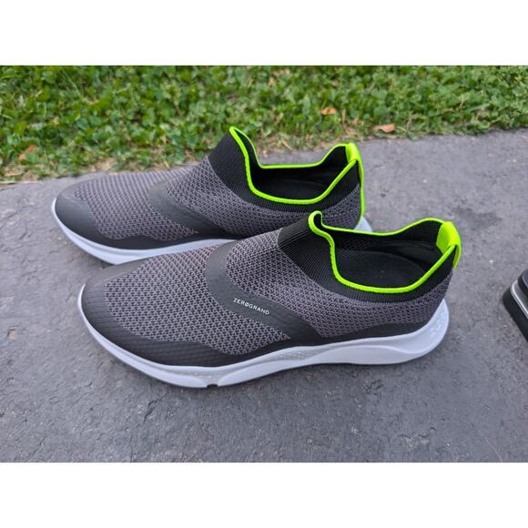 Cole Haan ZERØGRAND Radiant Slip-On Sneakers Sz 9.5 Black Knit Stretch W21296 - Picture 1 of 8